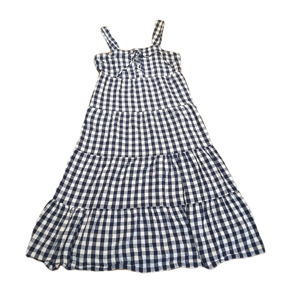 Blue and White Gingham Dress